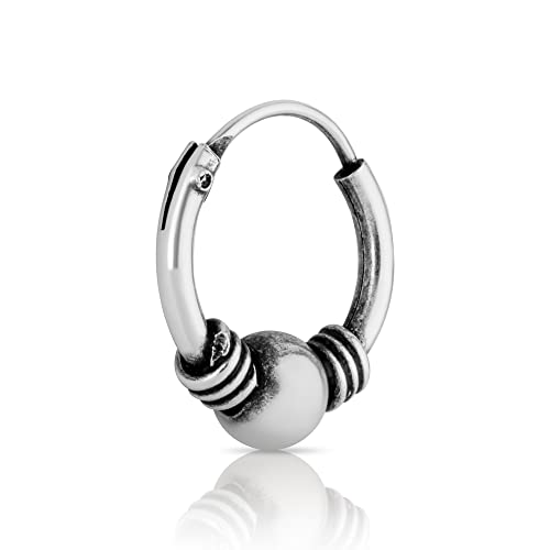 NKlaus Bali Creole einzel Ohrring 10mm aus 925 Sterling Silber Mittelalter Gothic 2632 NKlaus Bali Creole einzel Ohrring 10mm aus 925 Sterling Silber Mittelalter Gothic 2632 von NKlaus