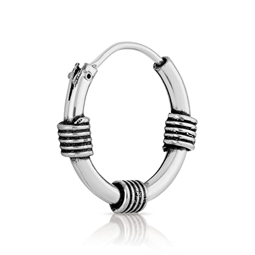 NKlaus Bali Creole einzel Ohrring 17mm aus 925 Sterling Silber Mittelalter Gothic 2581 NKlaus Bali Creole einzel Ohrring 17mm aus 925 Sterling Silber Mittelalter Gothic 2581 von NKlaus