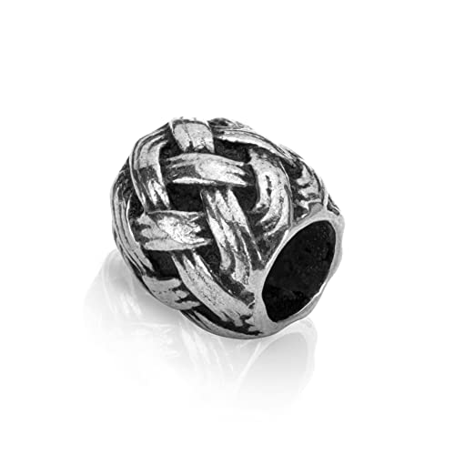 NKlaus Bartschmuck Ø innen: 5 mm e Bartperle keltisch 925 Sterling Silber Herren 4315 von NKlaus