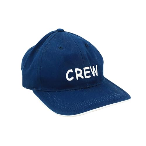NKlaus Cap 'Crew', Marineblau, Baumwolle weiß Bestickt – Nautische Mütze im Retro-Stil 16066 von NKlaus