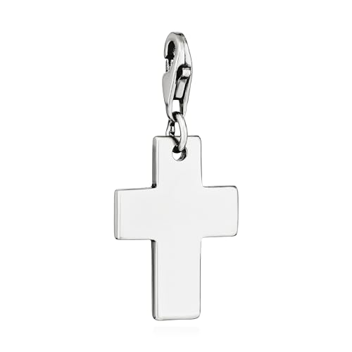 NKlaus Charm-Anhänger Kreuz 925 Silber antik 19x14mm Silberanhänger Amulett Talisman 15157 von NKlaus