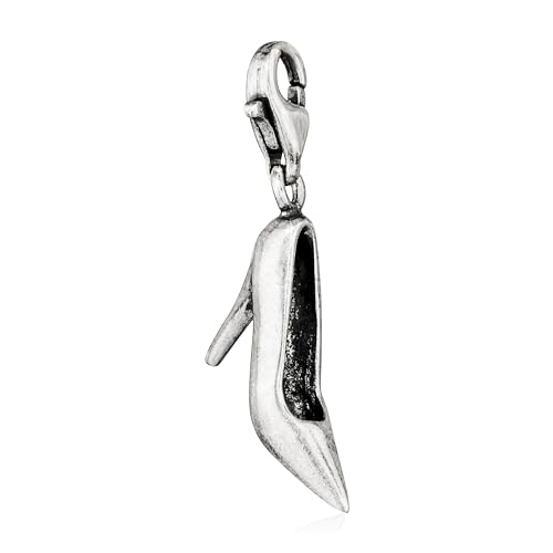 NKlaus Charm-Anhänger Schuh High Heel 925 Silber antik 15x19mm Silberanhänger Amulett 15141 von NKlaus