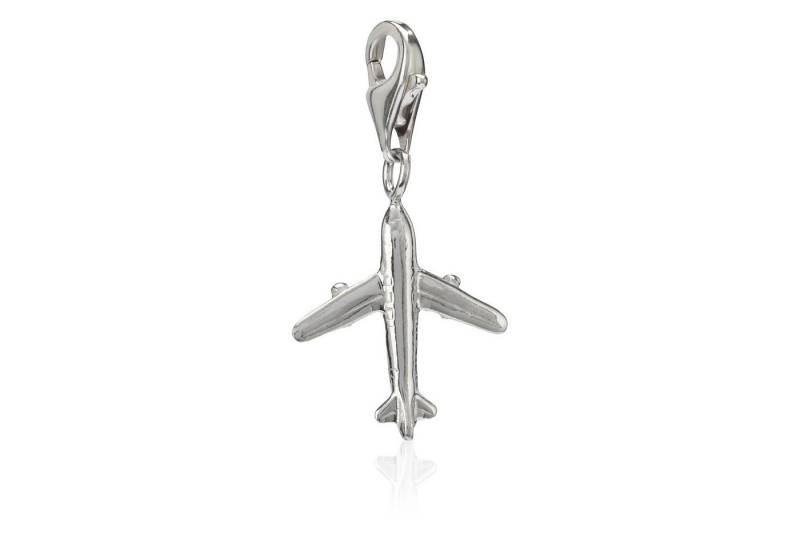 NKlaus Charm-Einhänger Damen Charm-Anhänger Flugzeug 925 Silber 19x17mm M von NKlaus