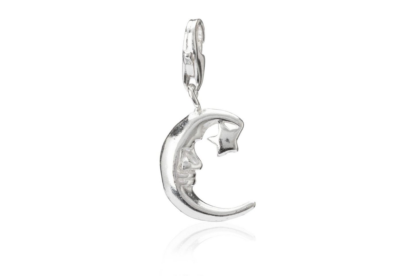 NKlaus Charm-Einhänger Damen Halbmond 925 Silber 12x9mm für Bettelarmband von NKlaus