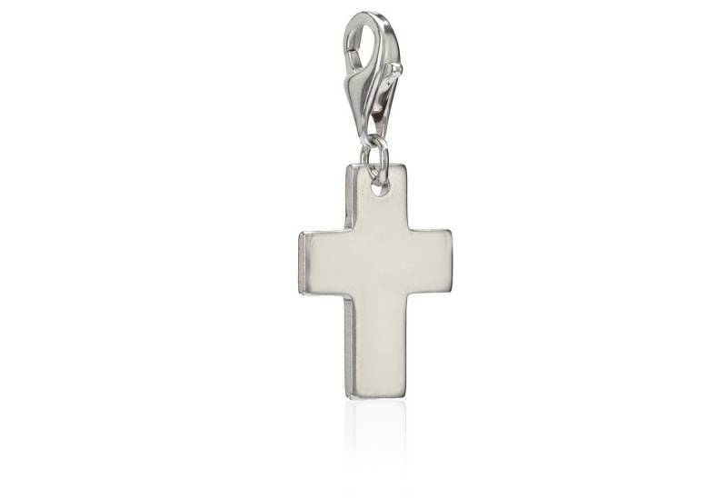 NKlaus Charm-Einhänger Damen Charm-Anhänger Kreuz Symbol 925 Silber 19x14 von NKlaus