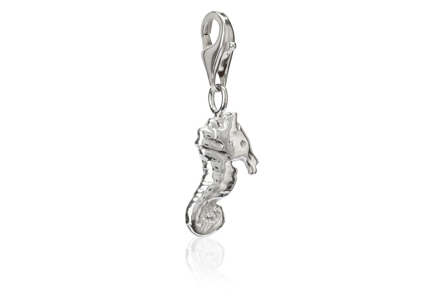 NKlaus Charm-Einhänger Damen Seepferd 925 Silber 17x10mm Motiv Amulett von NKlaus