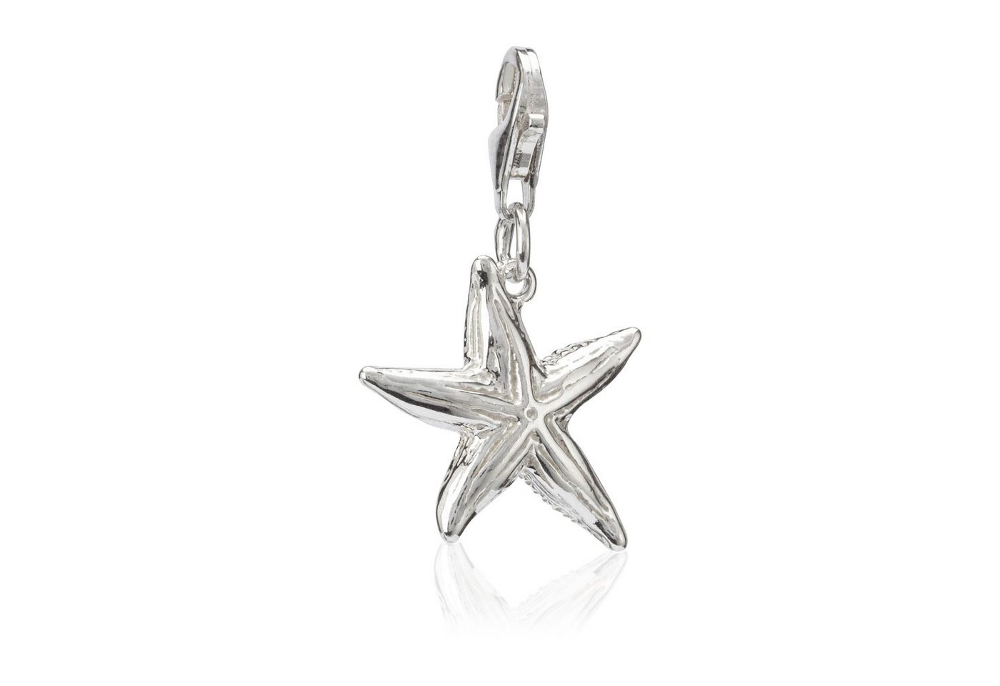 NKlaus Charm-Einhänger Damen Seestern 925 Silber 15x15mm Motiv Amulett von NKlaus