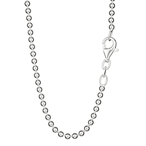 NKlaus 38cm Kugelkette 925 Silber elegante Halskette Breite: 2,0mm Collier 4,6g schwer 8244 von NKlaus
