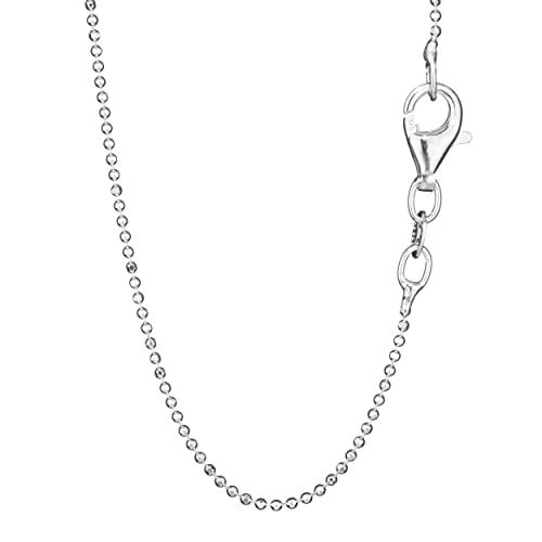 NKlaus 40cm Kugelkette 925 Silber elegante Halskette filigrante Breite 1,0mm Collier 1,48g federleicht 6963 von NKlaus