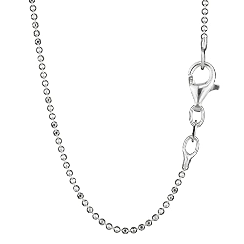 NKlaus 42cm Kugelkette 925 Silber elegante Halskette filigrante Breite 1,2mm Collier 2,06g schwer 8157 von NKlaus