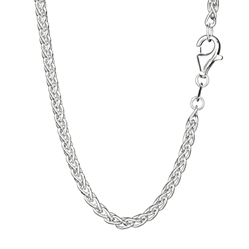 NKlaus 42cm Zopfkette 925 Silber elegante Halskette Breite: 2,4mm Collier 7,52g schwer 6911 von NKlaus