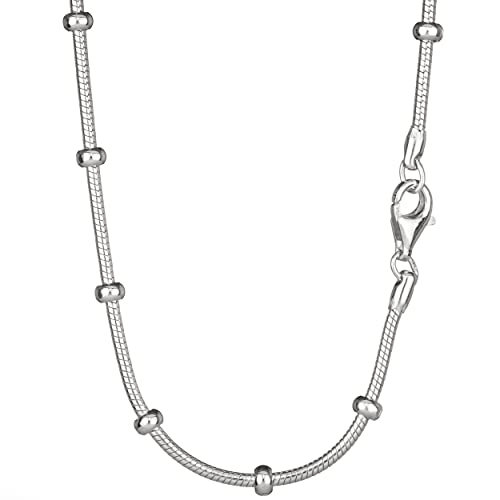 NKlaus 45cm Schlangenkette 925 Silber elegante Halskette Breite: 1,8mm Collier 16,06g schwer 8227 von NKlaus