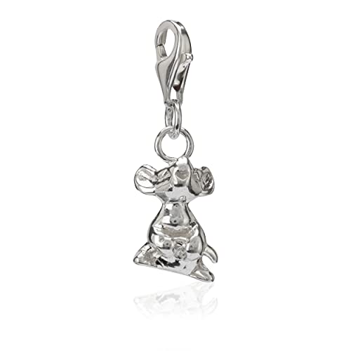 NKlaus Damen Charm-Anhänger Geldbeutel Maus 925 Silber 12x9mm Amulett für Bettelarmband 36278 von NKlaus