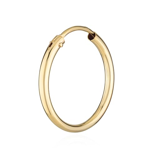 NKlaus EINZEL 585 gelb Gold CREOLE Ohrring Ohrschmuck rund Goldohrring 20mm 1848 von NKlaus