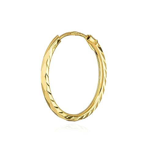 NKlaus Einzel 12mm Creole 333 Gelbgold 8 Karat Ohrringe 1,1mm breites Damen Ohrschmuck 14799 NKlaus Einzel 12mm Creole 333 Gelbgold 8 Karat Ohrringe 1,1mm breites Damen Ohrschmuck 14799 von NKlaus