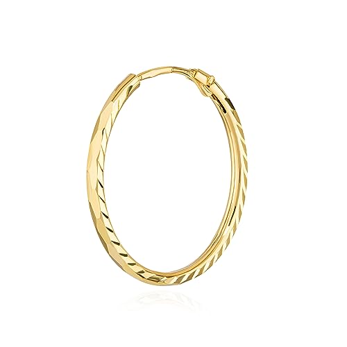 NKlaus Einzel 14mm Creole 333 Gelbgold 8 Karat Ohrringe 1,1mm breites Damen Ohrschmuck 14800 NKlaus Einzel 14mm Creole 333 Gelbgold 8 Karat Ohrringe 1,1mm breites Damen Ohrschmuck 14800 von NKlaus