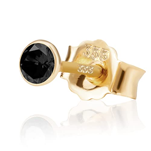 NKlaus Einzel 3,0mm 333 Gelb Gold 8 Karat Ohrstecker Kristall Zirkonia Schwarz Butterfly Verschluss Damen Mädchen 3356 NKlaus Einzel 3,0mm 333 Gelb Gold 8 Karat Ohrstecker Kristall Zirkonia Schwarz Butterfly Verschluss Damen Mädchen 3356 von NKlaus