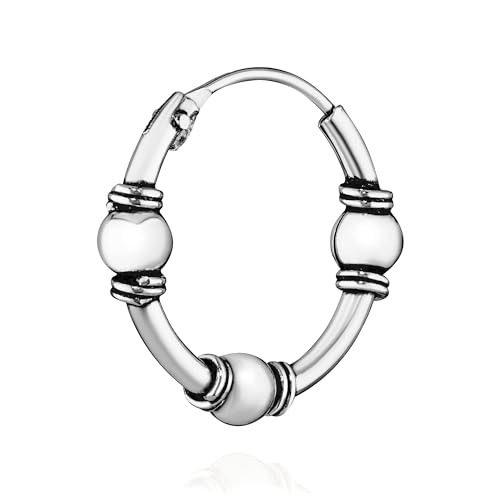 NKlaus Einzel 925 STERLING SILBER Keltische Celtic Gothic Creole 15mm 7230 von NKlaus