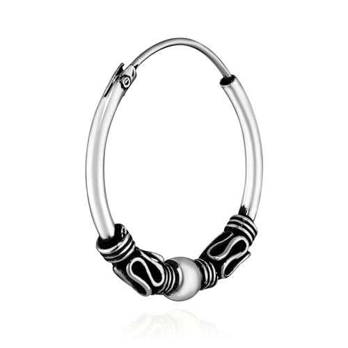 NKlaus Einzel 925 STERLING SILBER Keltische Celtic Gothic Creole 16mm 7238 von NKlaus