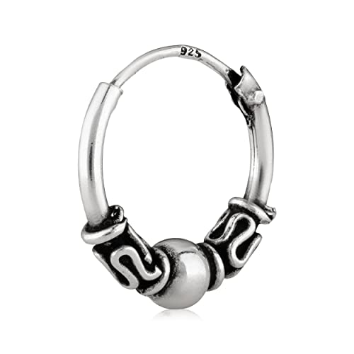 NKlaus Einzel Creole 12,8mm Silber 925 Skandinavische Wikinger Ohrring mit Kugel 3016 NKlaus Einzel Creole 12,8mm Silber 925 Skandinavische Wikinger Ohrring mit Kugel 3016 von NKlaus