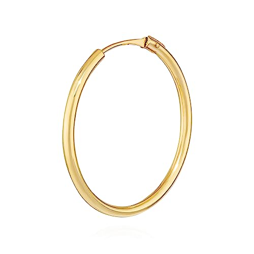 NKlaus Einzel Creole 333 Gelb Gold 8 Karat 18mm Herren Goldohrring Rund Ohrschmuck 14384 von NKlaus