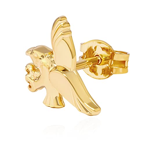 NKlaus Einzel Ohrstecker Adler angreifend 333 Gelb Gold 8 Karat 10x7,6mm Vogel Ohrring 13702 von NKlaus