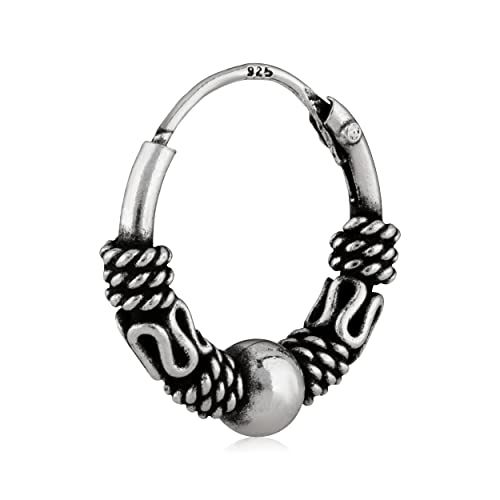 NKlaus Einzel Wikinger Creole 925 Silber mit Kugel Keltische Ohrring 12,7mm 3009 NKlaus Einzel Wikinger Creole 925 Silber mit Kugel Keltische Ohrring 12,7mm 3009 von NKlaus