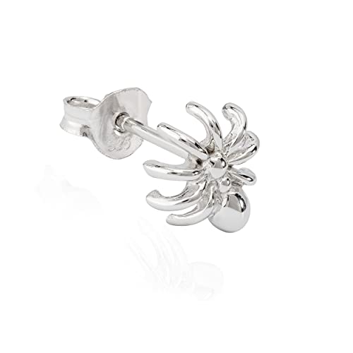 NKlaus Einzel kleine Ohrstecker Spinne 925 Silber anlaufgeschützt 9x8mm Motiv Ohrring 9899 von NKlaus