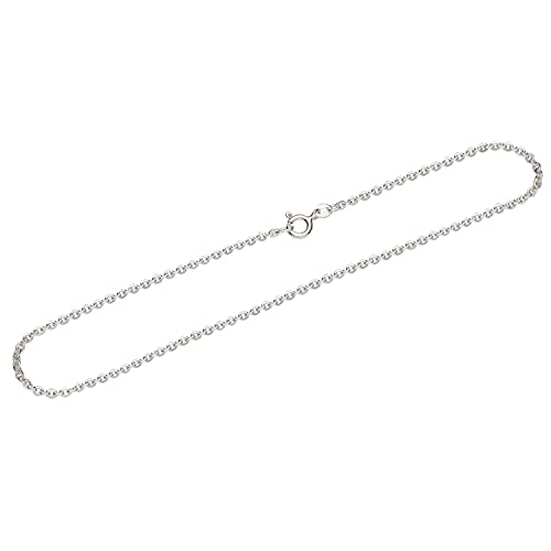 NKlaus Fusskette 925 Sterling Silber 26cm weit Ankerkette flach Damen Fusskättchen fein 12540 von NKlaus