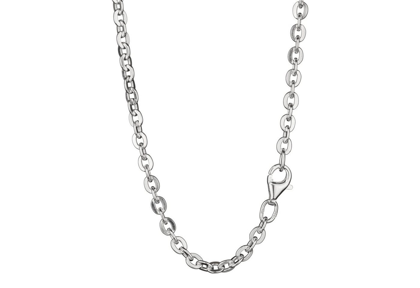NKlaus Gliederkette 50cm Ankerkette flach 925 Silber 3,3mm breite Hals von NKlaus