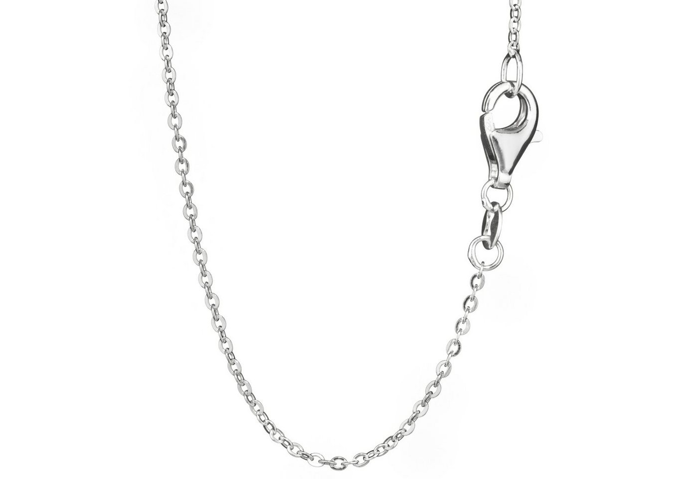 NKlaus Gliederkette Ankerkette 925 Silber 55cm Halskette flachgewalzt von NKlaus