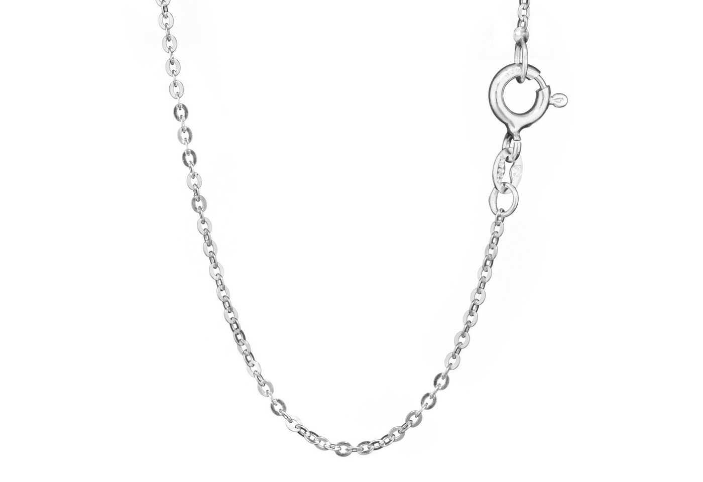NKlaus Gliederkette Ankerkette 925 Silber 60cm Halskette flachgewalzt von NKlaus