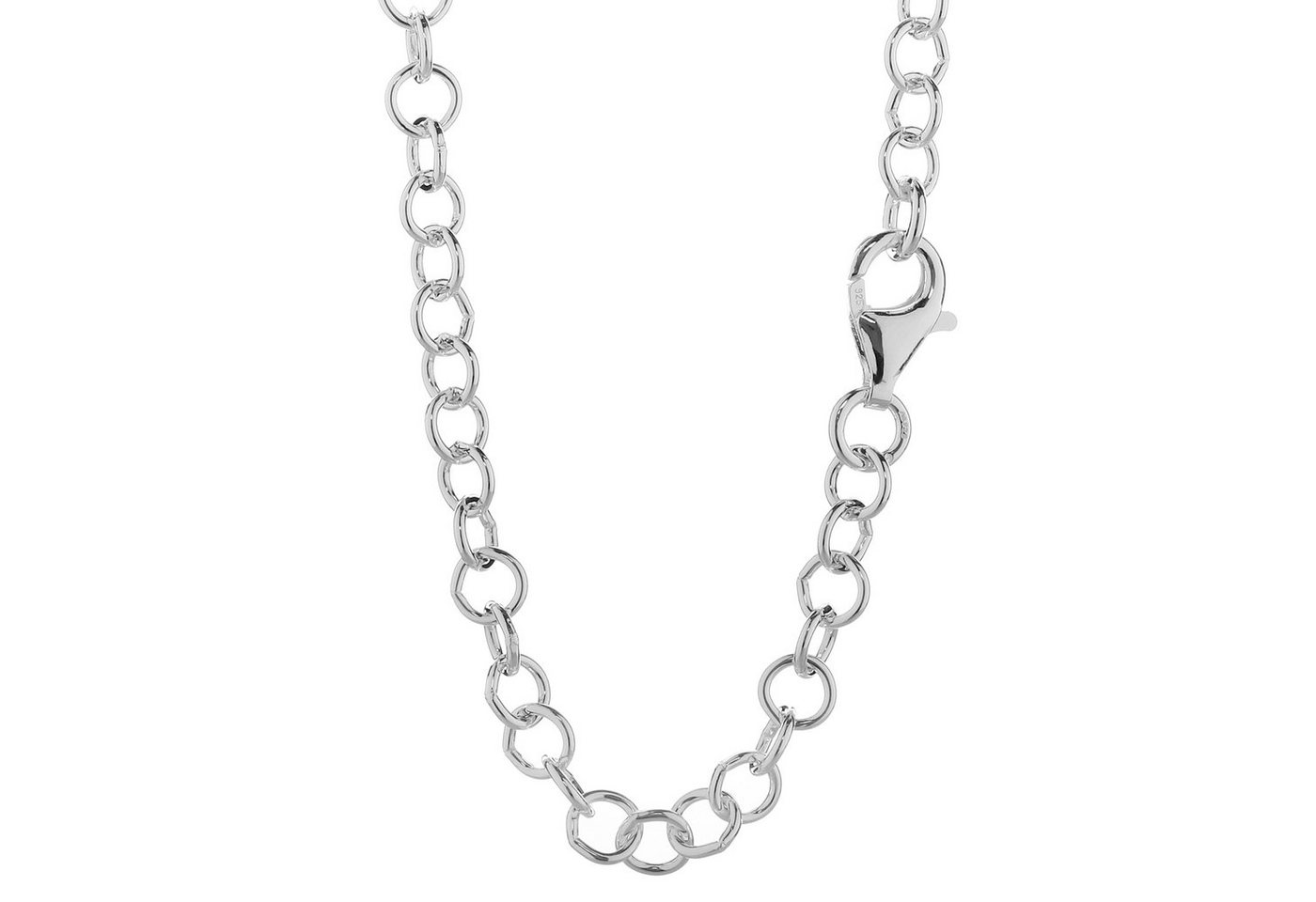 NKlaus Gliederkette Halskette 40cm Ankerkette rund aus 925 Silber Coll von NKlaus