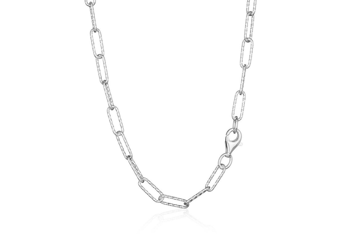 NKlaus Gliederkette Halskette 42cm Lang Ankerkette diamantiert 925 Sil von NKlaus