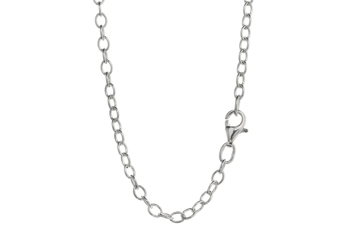 NKlaus Gliederkette Halskette 45cm Ankerkette rund 925 Silber Collier von NKlaus