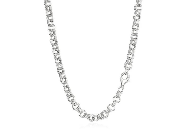 NKlaus Gliederkette Halskette aus 925 Sterling Silber 60cm Zwillings A von NKlaus