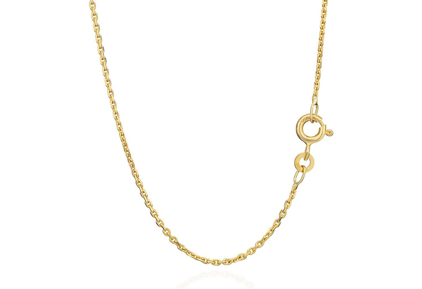 NKlaus Goldkette 36cm Ankerkette Collier 333er Gelb Gold Kette Diamantiert 1,3mm 1,9g 6 von NKlaus