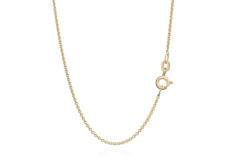 NKlaus Goldkette 38cm Ankerkette 585 Gelbgold Massiv Halskette Anker Kette Rund 0.8mm 0 (1 Stück), Made in Germany von NKlaus