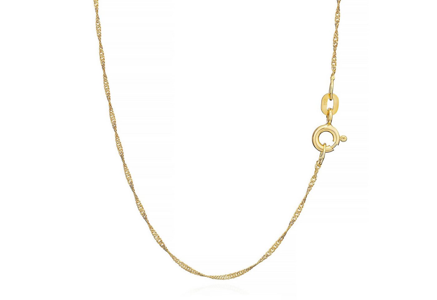 NKlaus Goldkette 45cm Singapurkette 585er Gelbgold Panzerkette Gedr von NKlaus