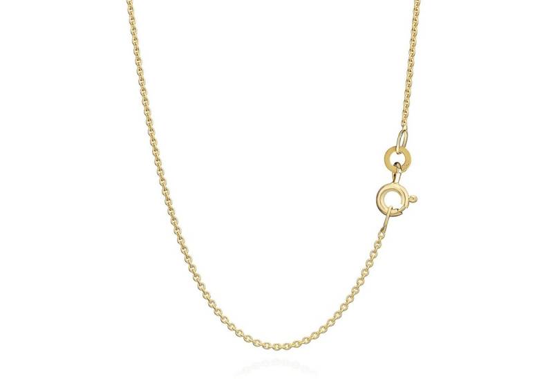 NKlaus Goldkette 50cm Ankerkette 333 Gelbgold Massiv Halskette Anker Kette Rund 0.8mm 0 (1 Stück), Made in Germany von NKlaus