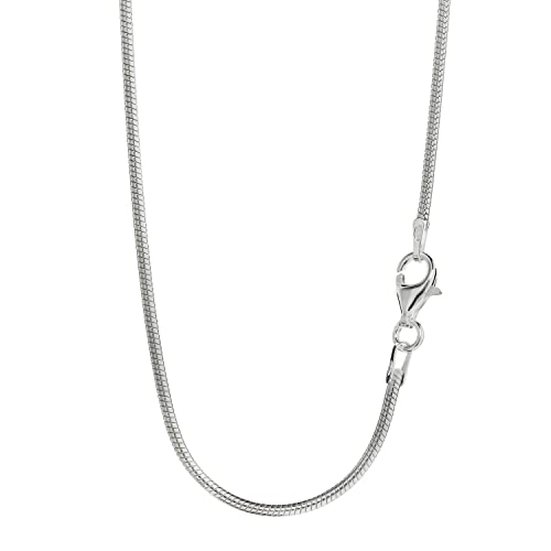 NKlaus 38cm Schlangenkette 925 Silber elegante Halskette Breite: 1,7mm Collier 6g schwer 4086 von NKlaus