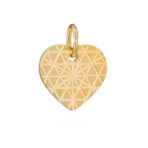 NKlaus Herz Kettenanhänger – 333 Gelbgold 11,1x12mm, edle Gravur im geometrischen Muster – stilvoller Schmuckanhänger für Damen & Teens 16930 NKlaus Herz Kettenanhänger – 333 Gelbgold 11,1x12mm, edle Gravur im geometrischen Muster – stilvoller Schmuckanhänger für Damen & Teens 16930 von NKlaus