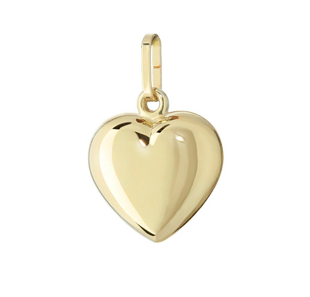 NKlaus Herzanhänger 585 Gelbgold Herz Anhänger Ketten Hochglanzpoliert (Echtschmuck) von NKlaus