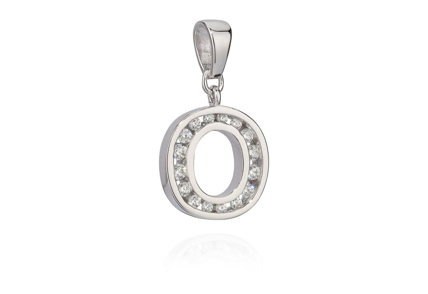 NKlaus Kettenanhänger 12x11mm Kettenanhänger Buchstabe O Silber 925 Anla von NKlaus