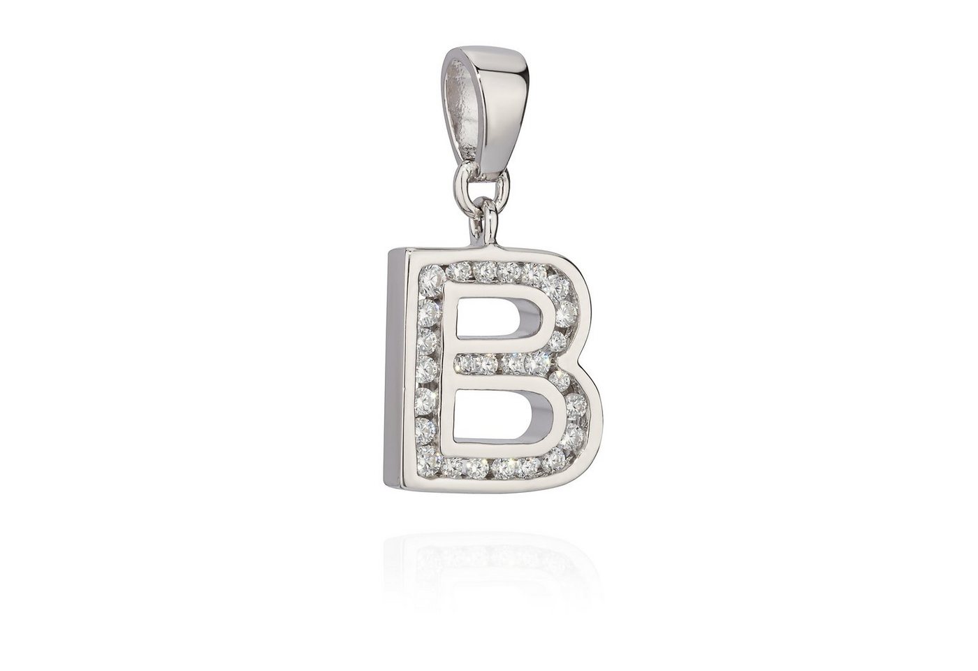 NKlaus Kettenanhänger 13x11mm Kettenanhänger Buchstabe B Silber 925 Anla von NKlaus