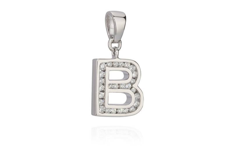 NKlaus Kettenanhänger 13x11mm Kettenanhänger Buchstabe B Silber 925 Anla von NKlaus