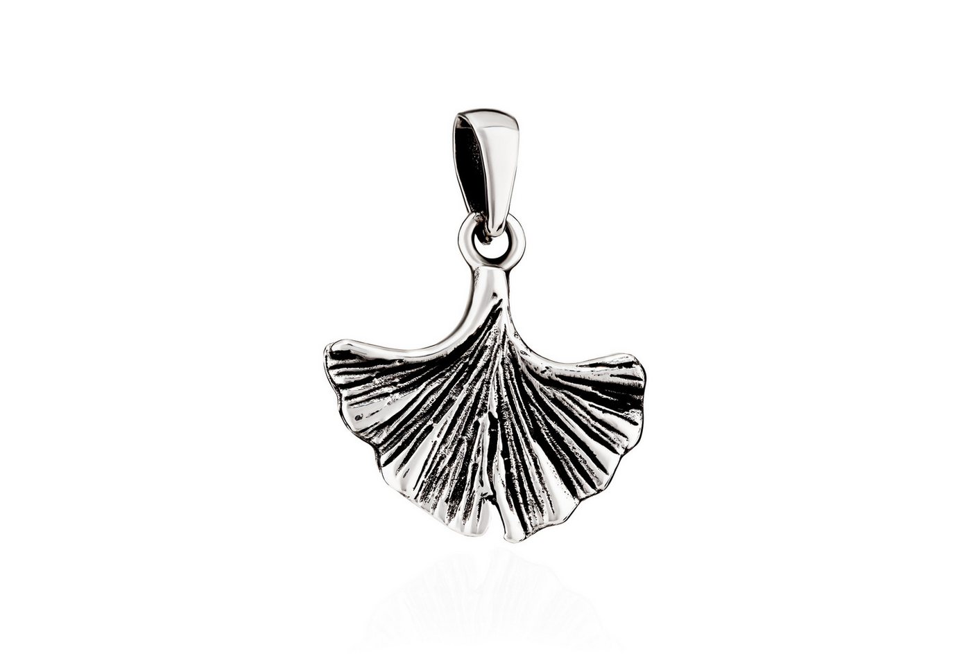 NKlaus Kettenanhänger 16x15mm Kettenanhänger Ginkoblatt 925 Silber Zeichen für Freundschaft von NKlaus