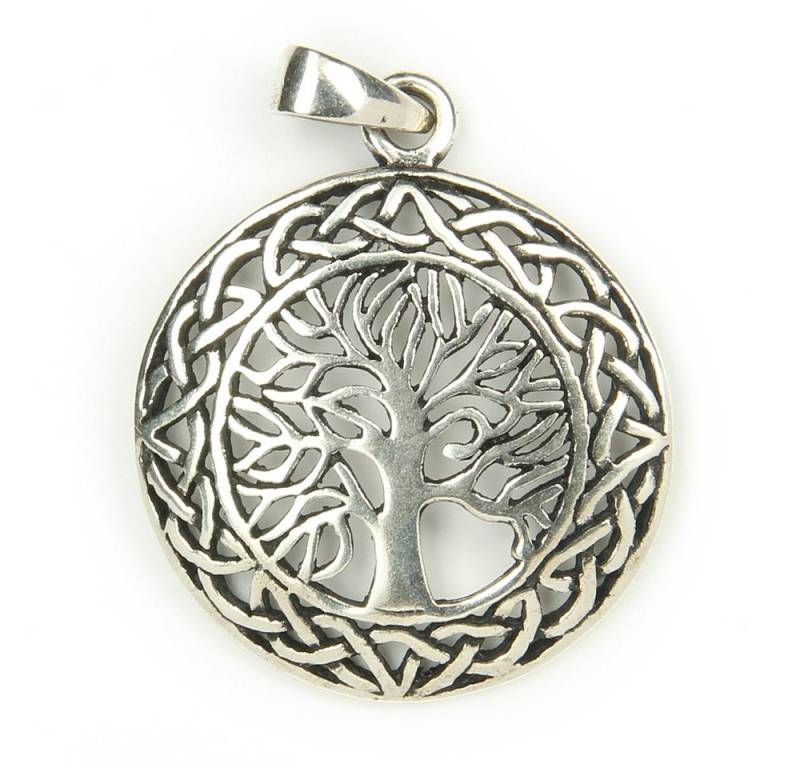 NKlaus Kettenanhänger 2,5cm Kettenanhänger Baum des Lebens Amulett Silb, 925 Sterling Silber Silberschmuck für Damen von NKlaus