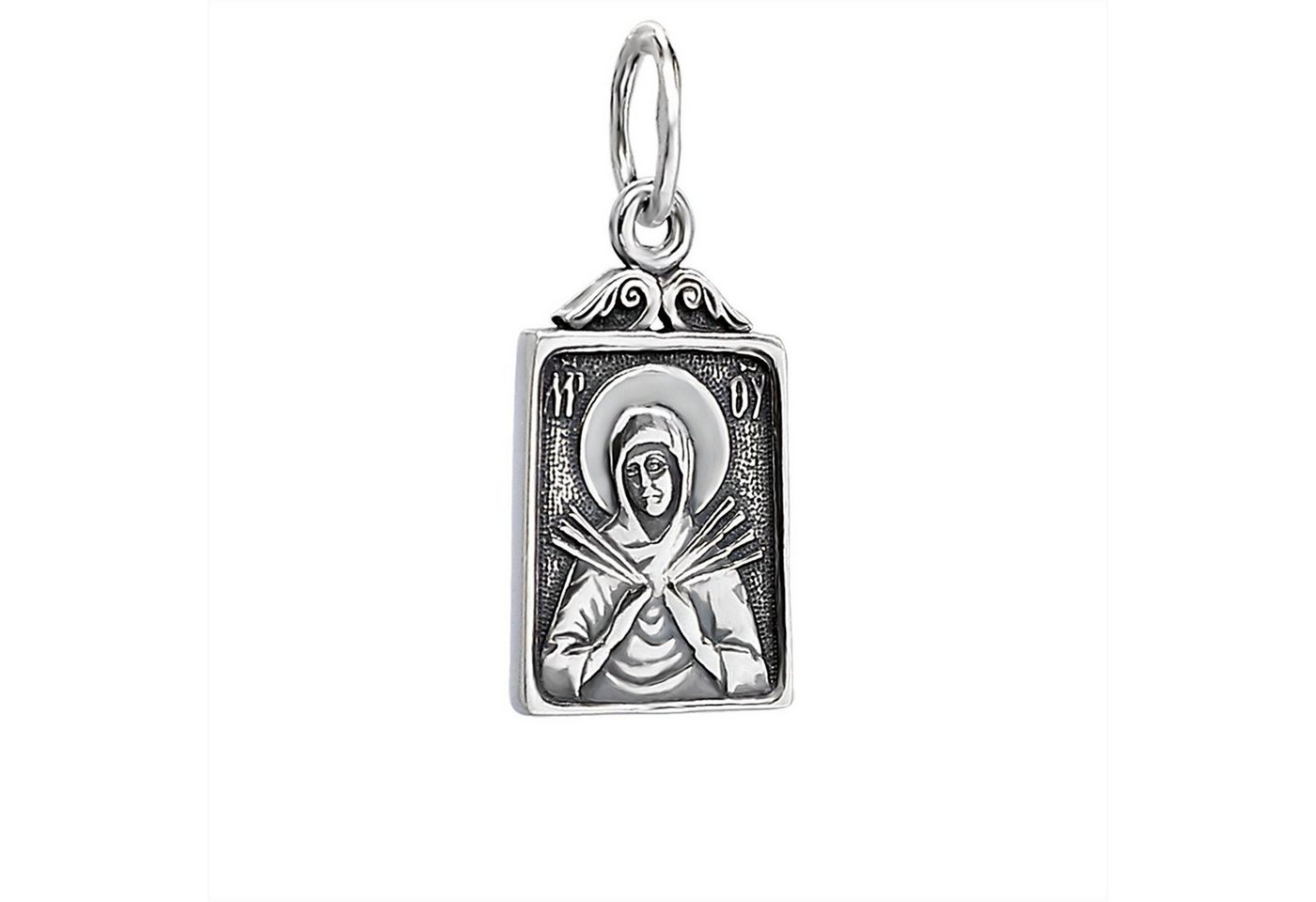 NKlaus Kettenanhänger 925 Sterling Silber Anhänger Siebenpfeilige Mäßigu von NKlaus