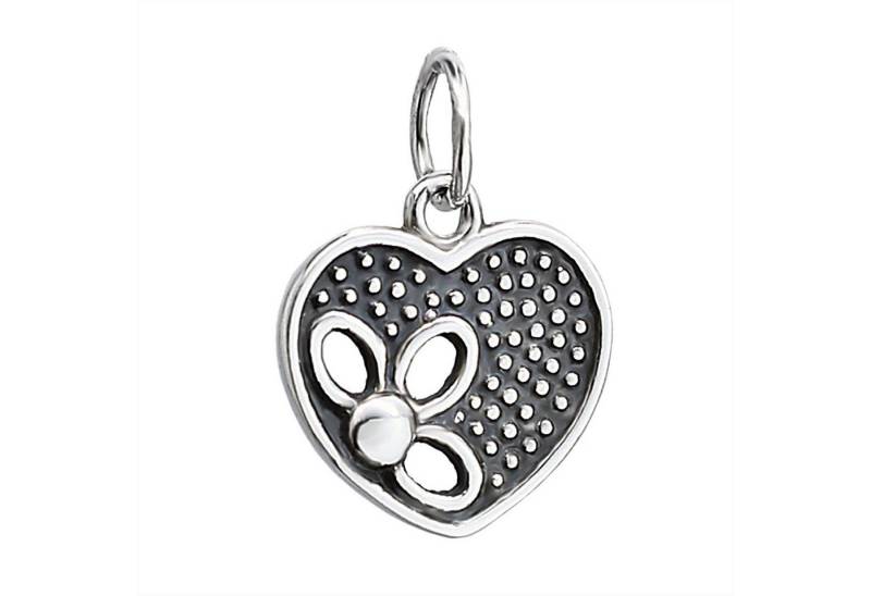 NKlaus Kettenanhänger 925 Sterling Silber Herz Anhänger mit Blüme Damen NKlaus Kettenanhänger 925 Sterling Silber Herz Anhänger mit Blüme Damen von NKlaus
